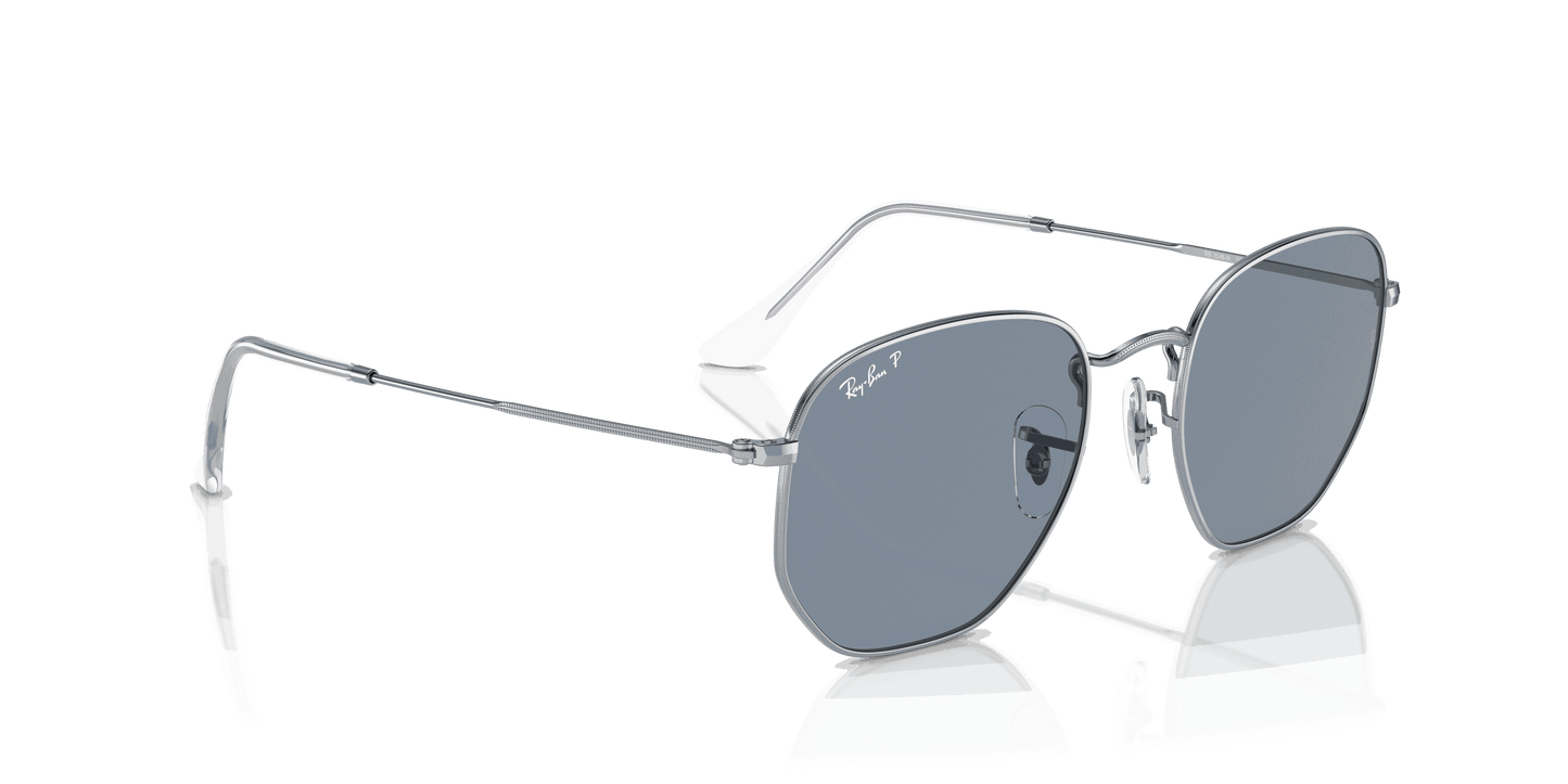 [Blue Lenses, Polished Silver Frame]