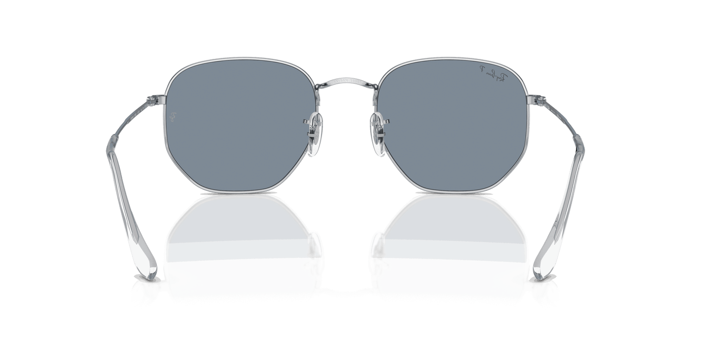 [Blue Lenses, Polished Silver Frame]