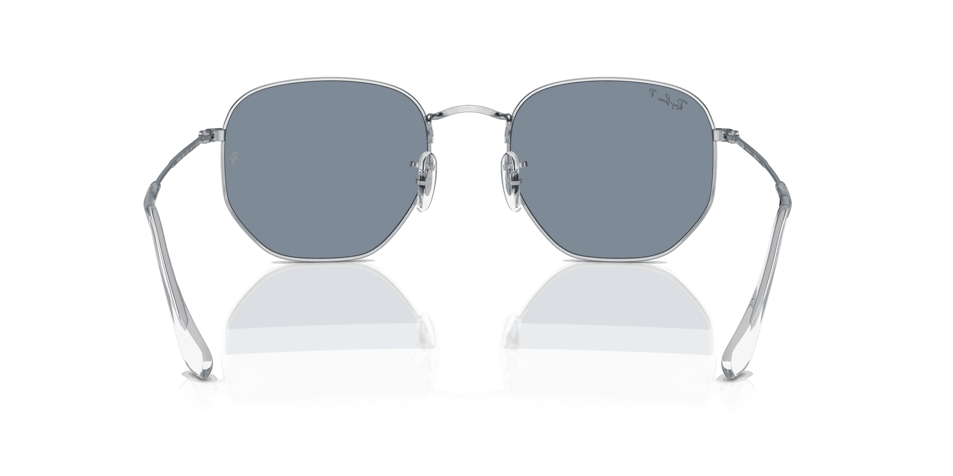 [Blue Lenses, Polished Silver Frame]