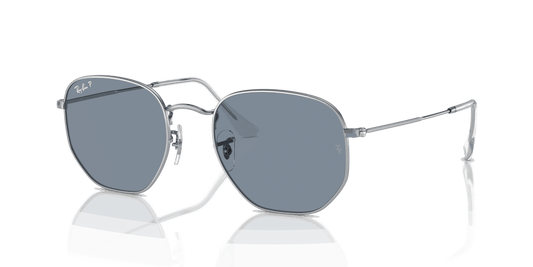 [Blue Lenses, Polished Silver Frame]