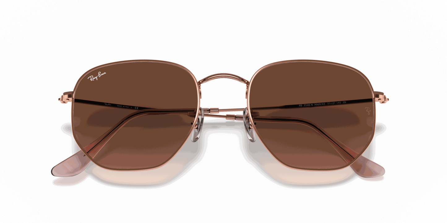 [Brown Gradient Lenses, Polished Copper Frame]