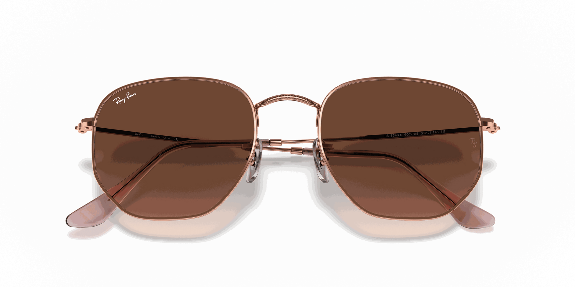 [Brown Gradient Lenses, Polished Copper Frame]