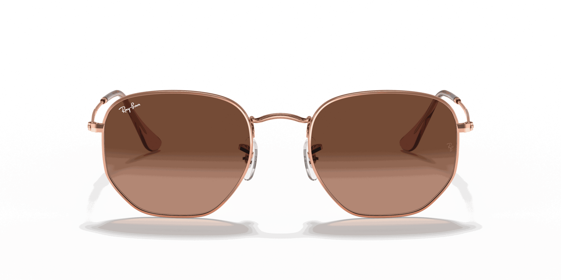 [Brown Gradient Lenses, Polished Copper Frame]