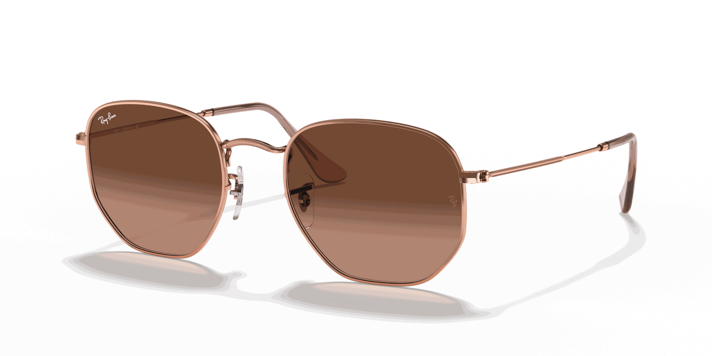 [Brown Gradient Lenses, Polished Copper Frame]