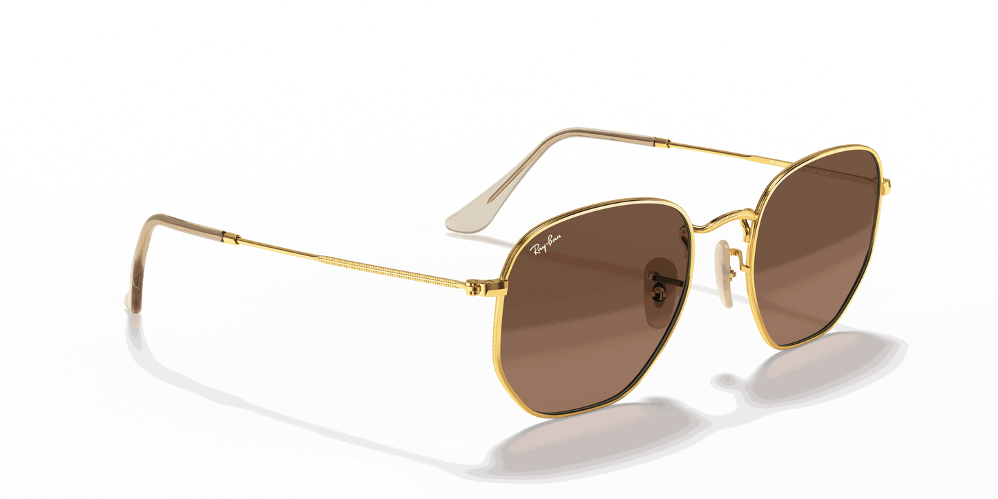 [Brown Lenses, Polished Arista Gold Frame]