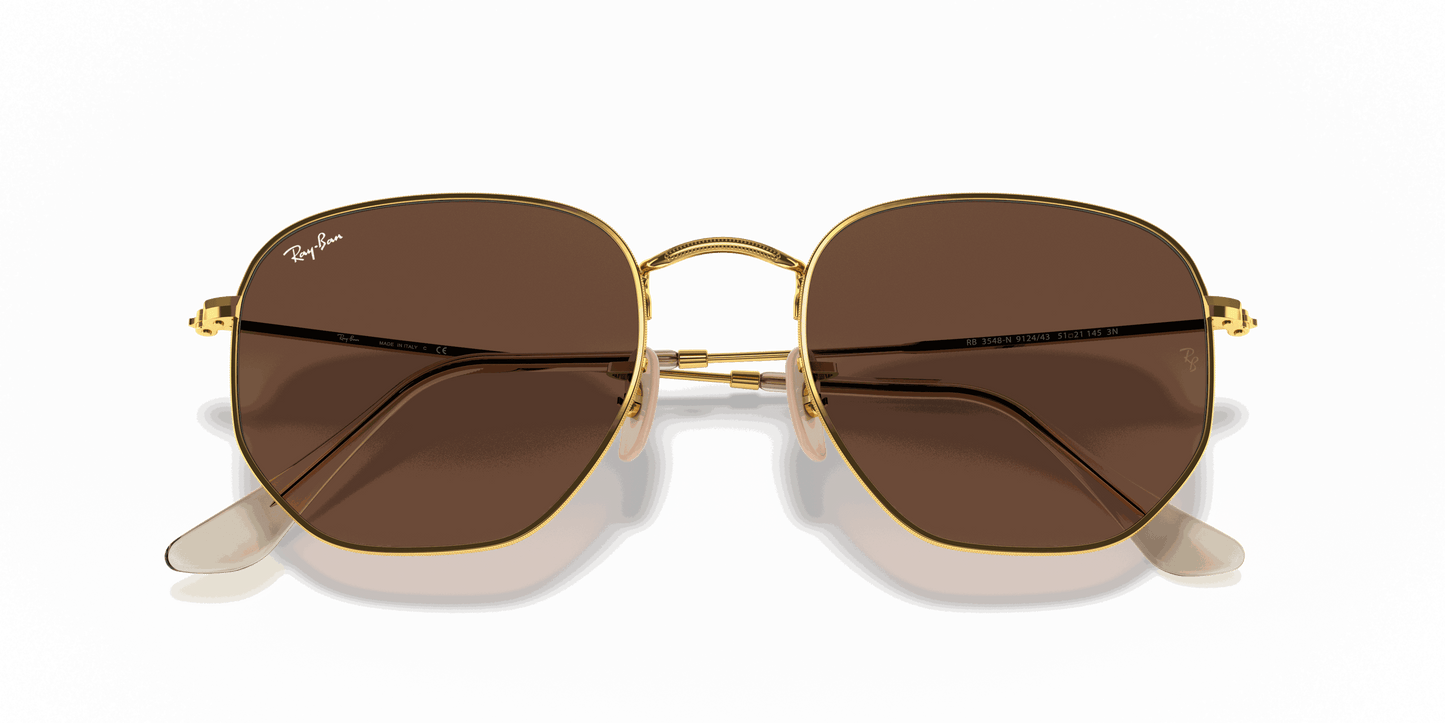 [Brown Lenses, Polished Arista Gold Frame]