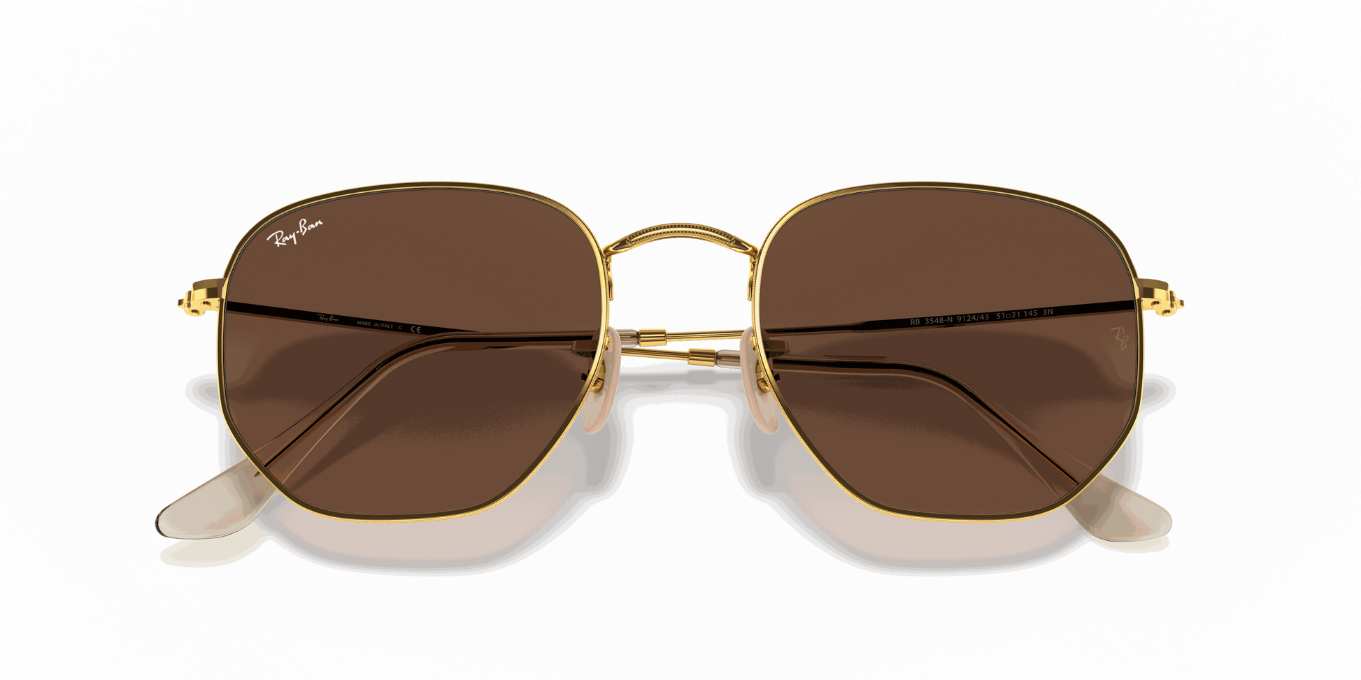 [Brown Lenses, Polished Arista Gold Frame]