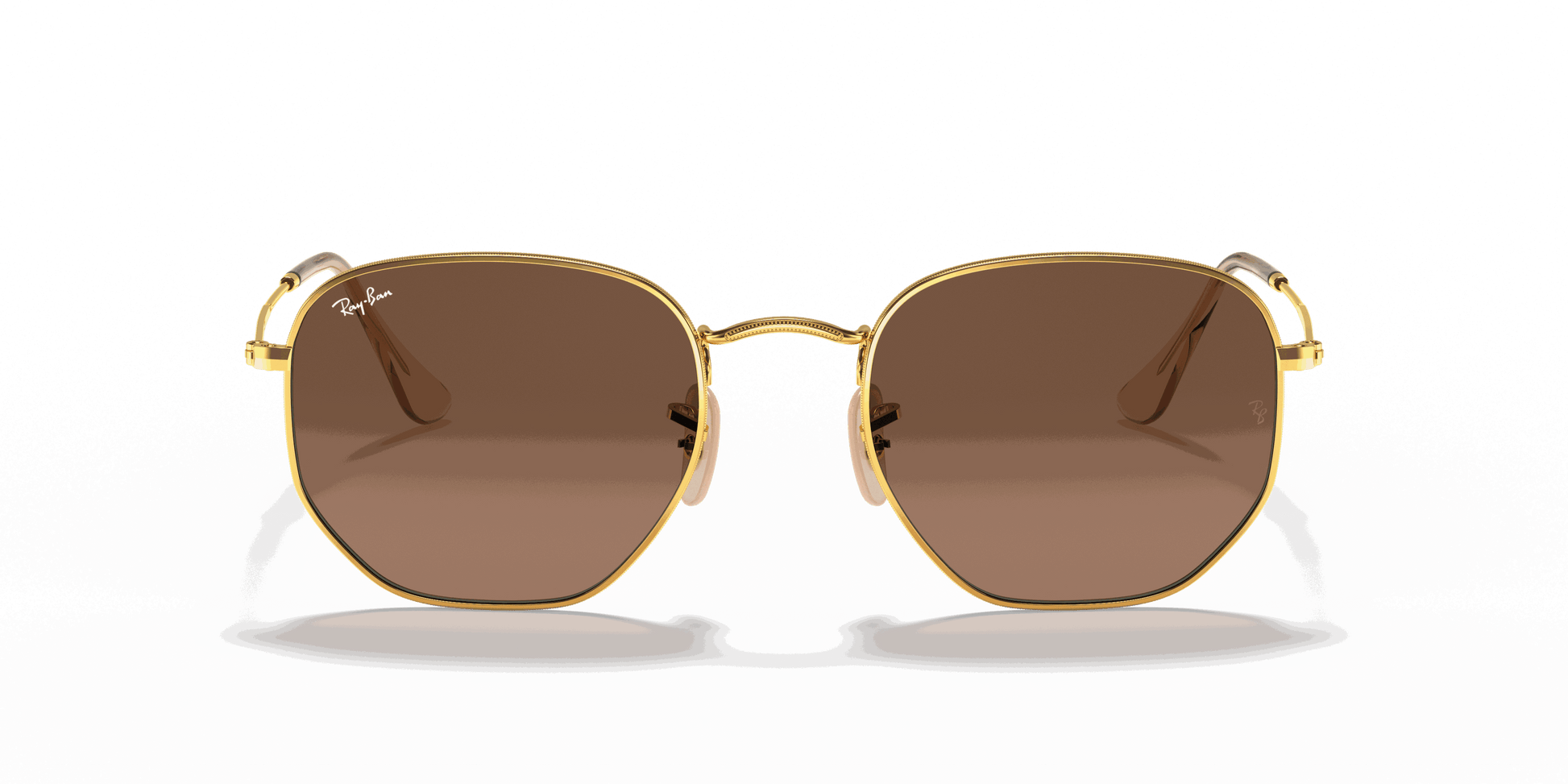 [Brown Lenses, Polished Arista Gold Frame]