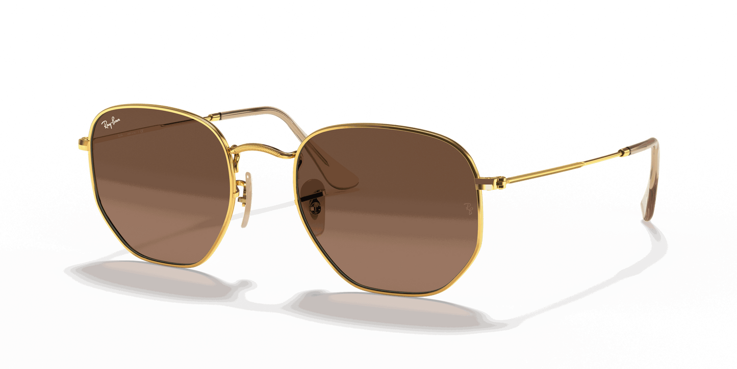 [Brown Lenses, Polished Arista Gold Frame]