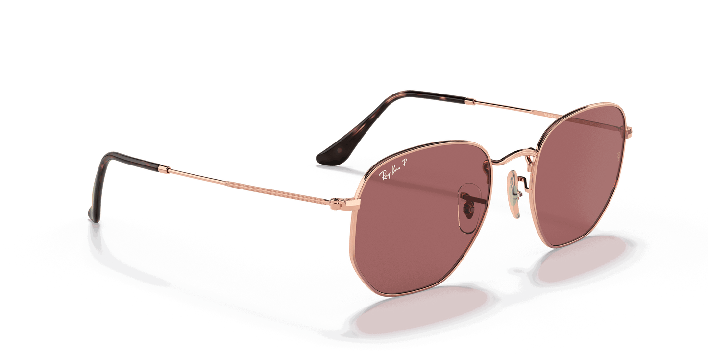[Violet Lenses, Polished Rose Gold Frame]
