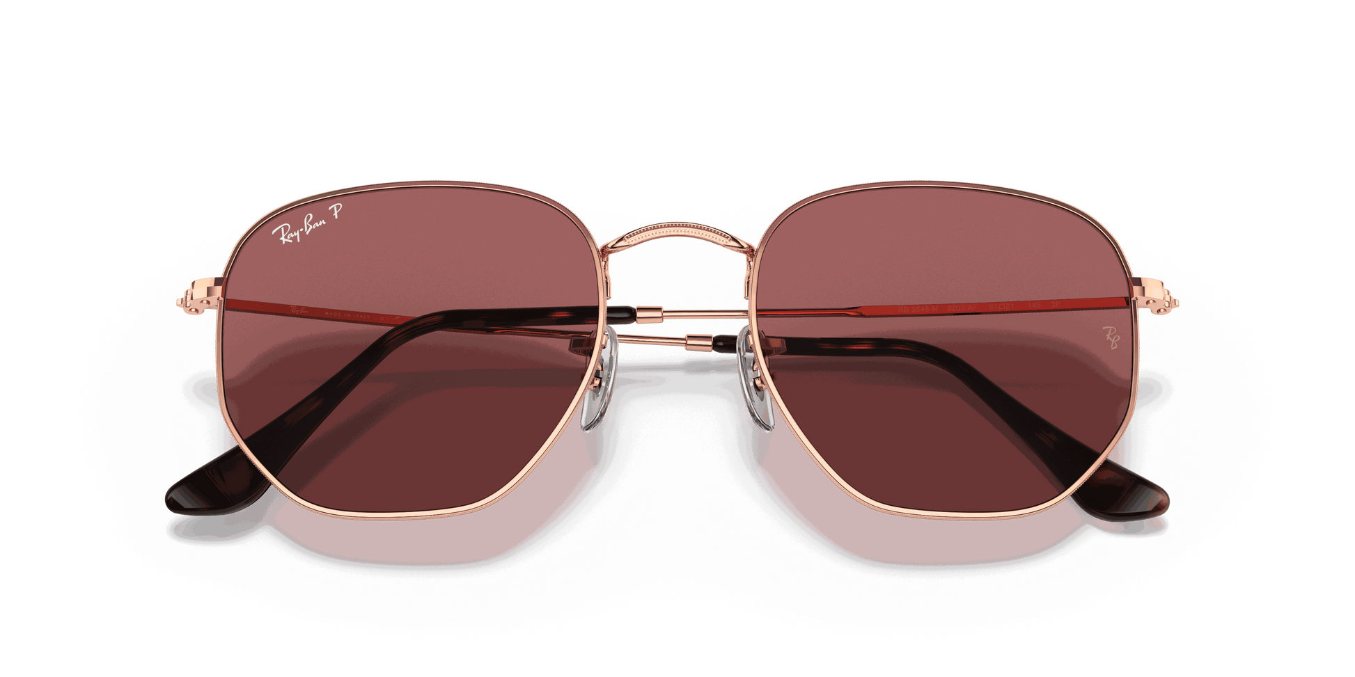 [Violet Lenses, Polished Rose Gold Frame]