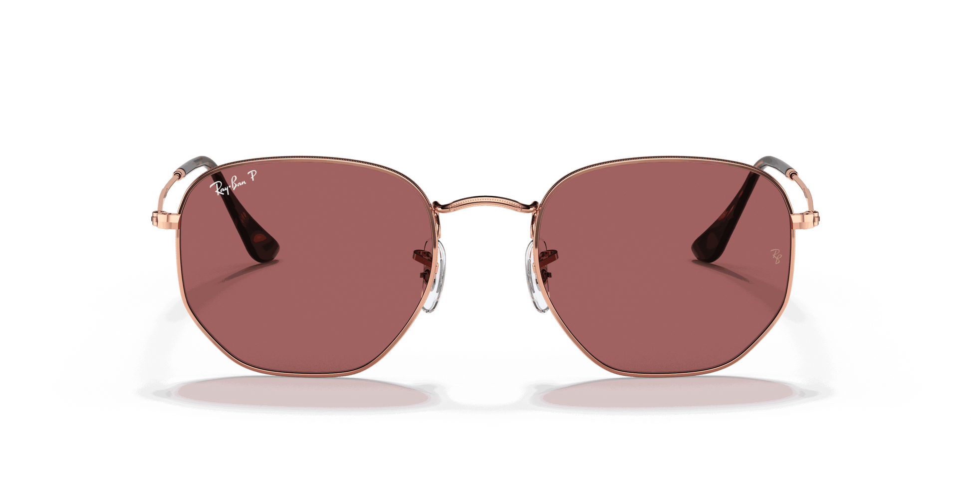 [Violet Lenses, Polished Rose Gold Frame]