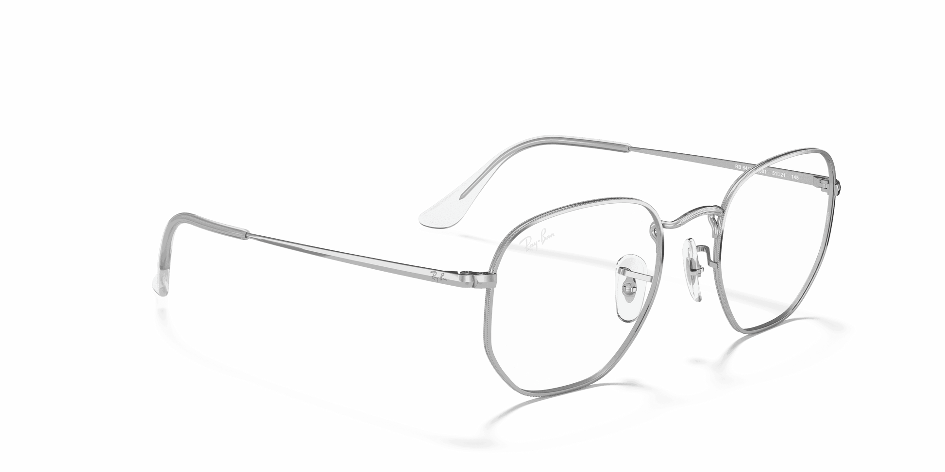 [Clear Lenses, Polished Silver Frame]