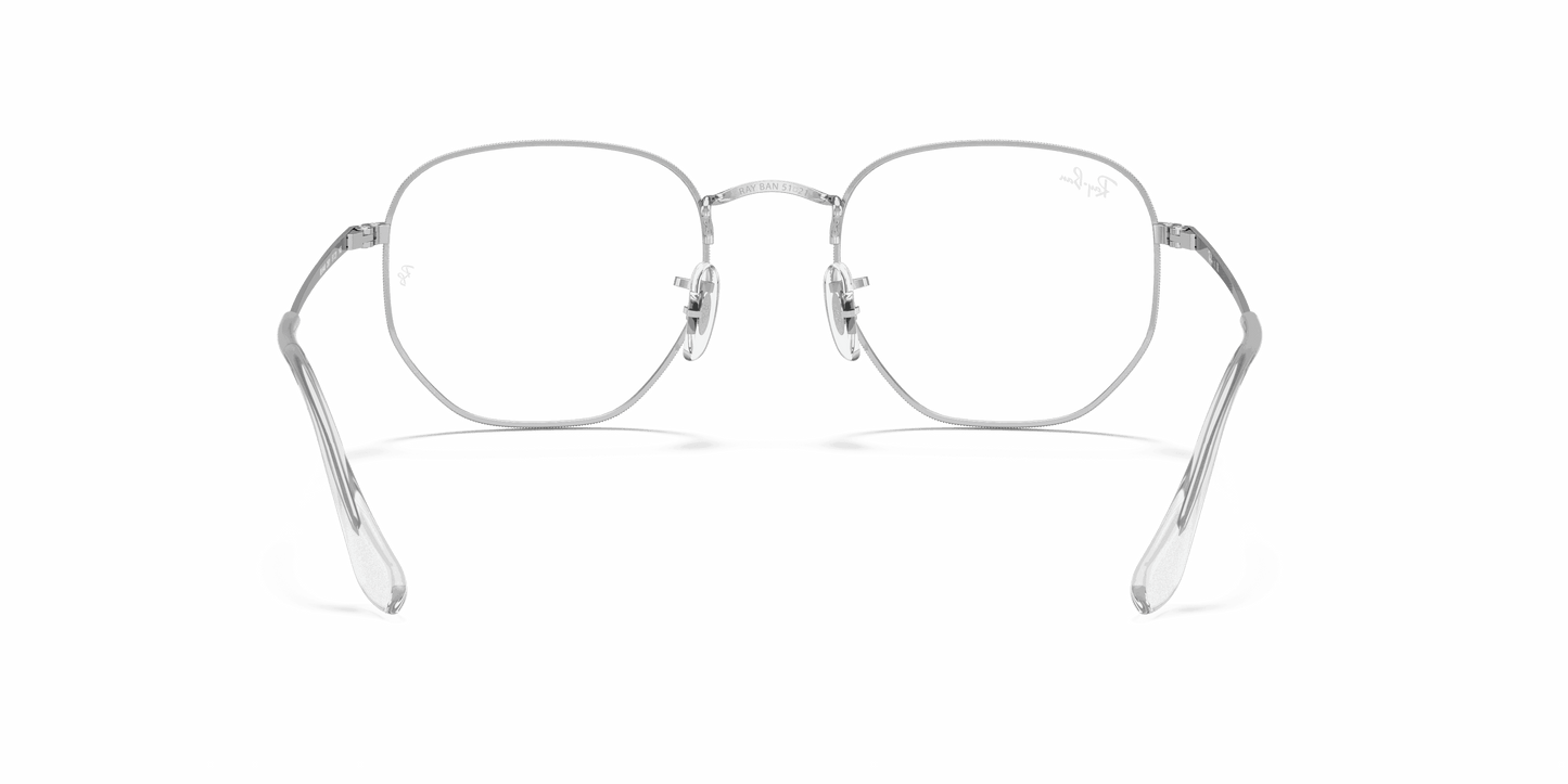 [Clear Lenses, Polished Silver Frame]