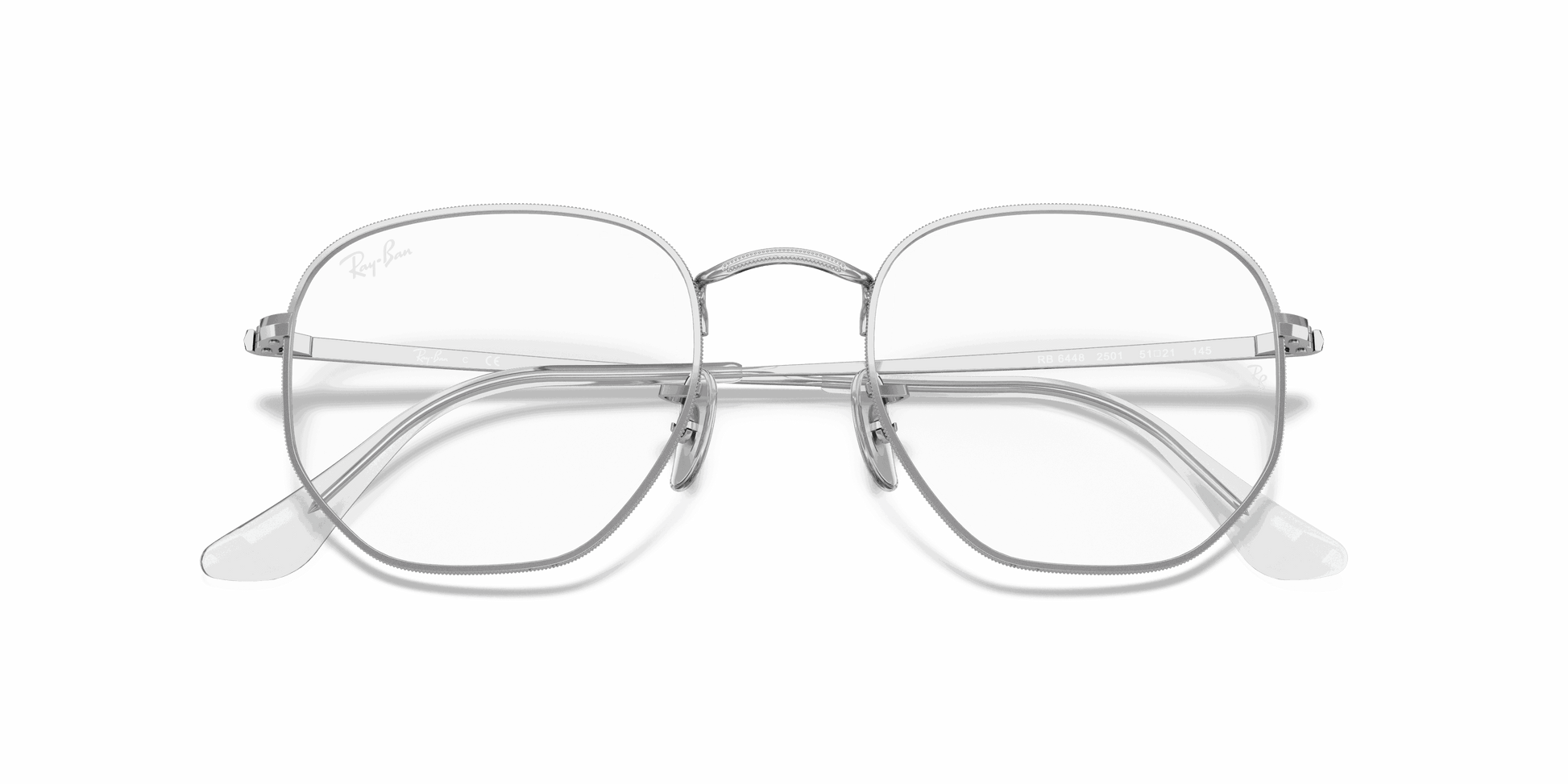 [Clear Lenses, Polished Silver Frame]