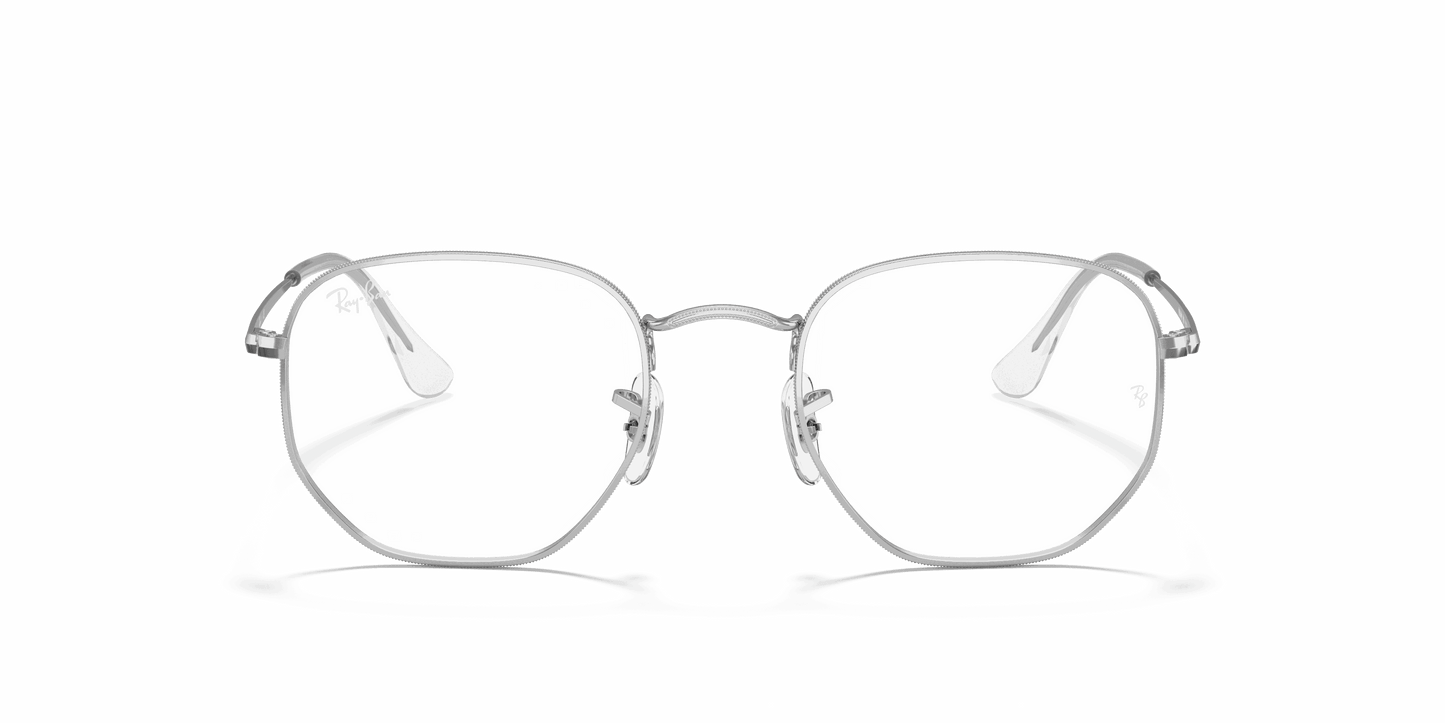 [Clear Lenses, Polished Silver Frame]