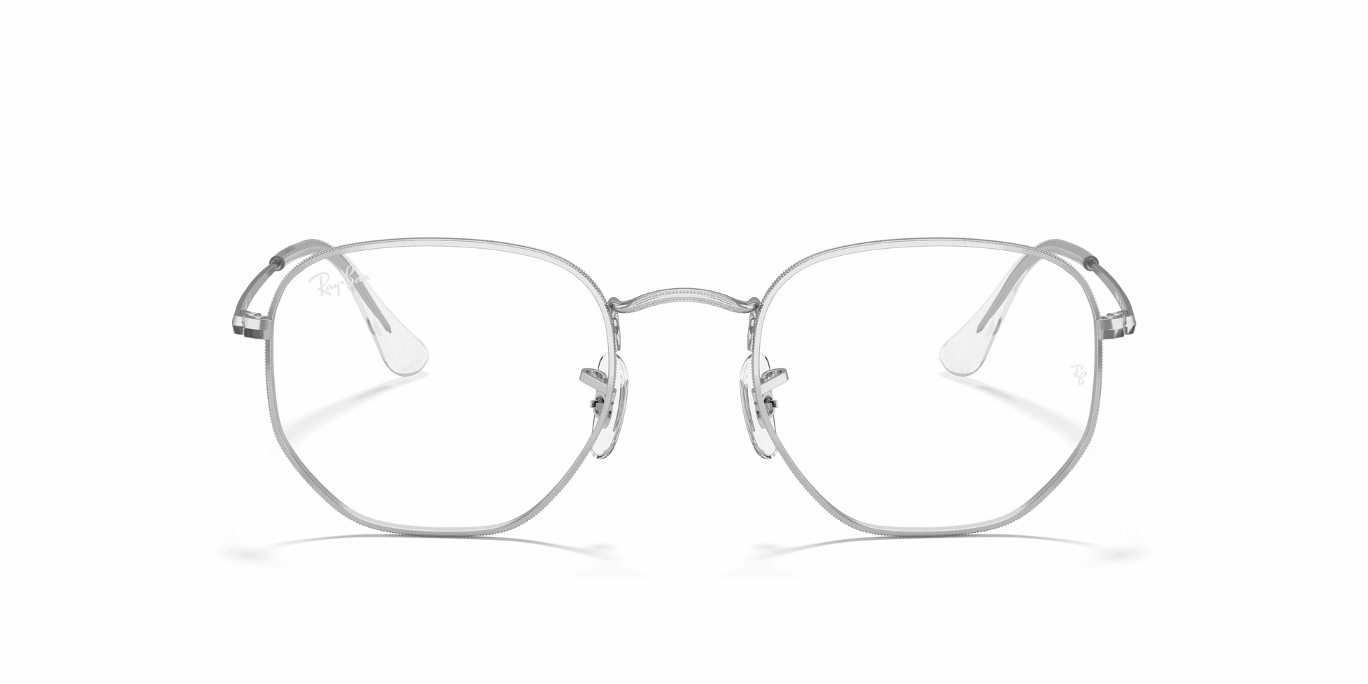[Clear Lenses, Polished Silver Frame]
