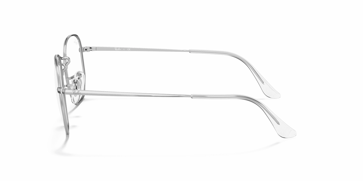 [Clear Lenses, Polished Silver Frame]