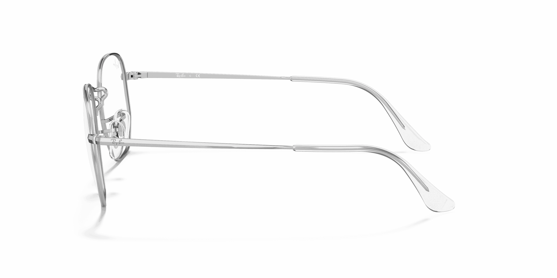 [Clear Lenses, Polished Silver Frame]
