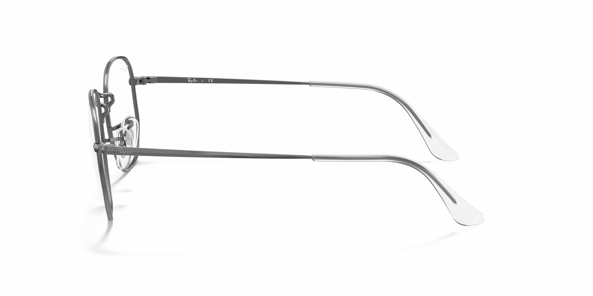 [Clear Lenses, Polished Gunmetal Frame]