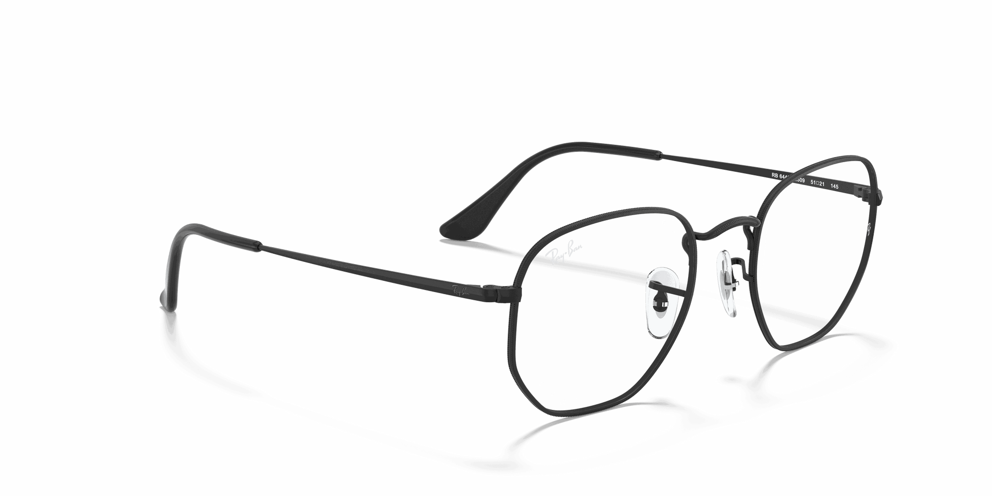 [Clear Lenses, Polished Black Frame]