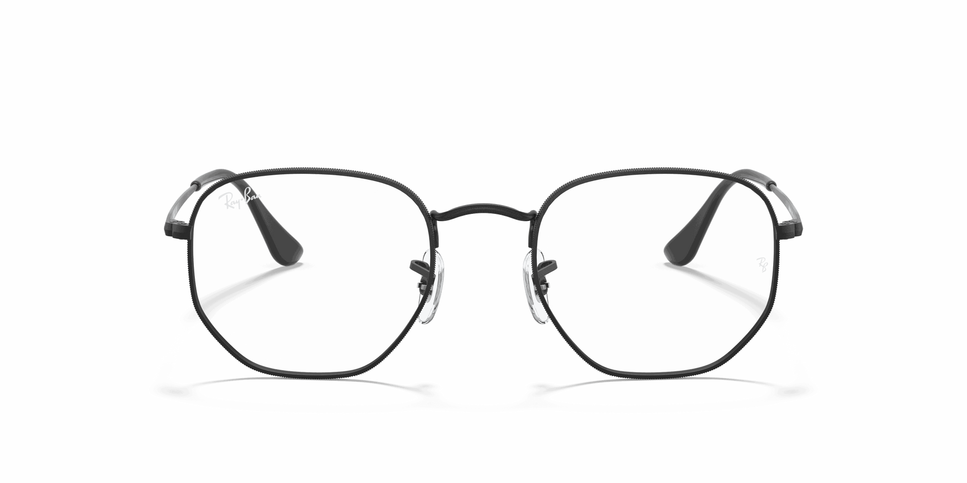 [Clear Lenses, Polished Black Frame]