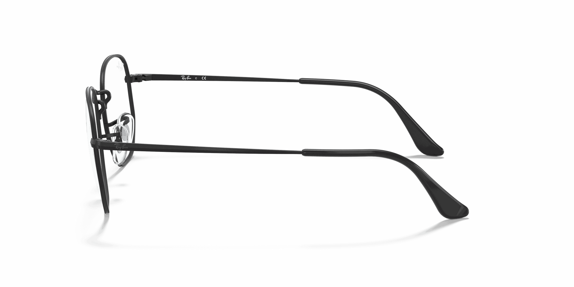 [Clear Lenses, Polished Black Frame]
