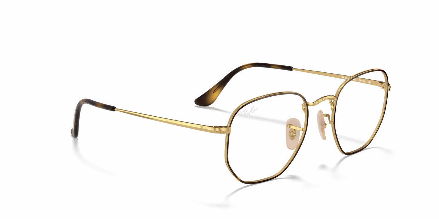 [Clear Lenses, Polished Havana On Gold Frame]