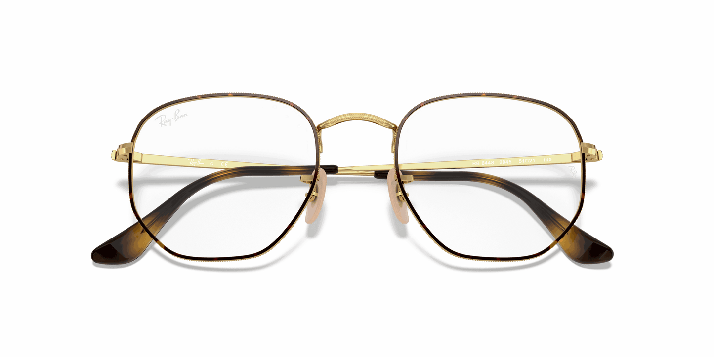 [Clear Lenses, Polished Havana On Gold Frame]