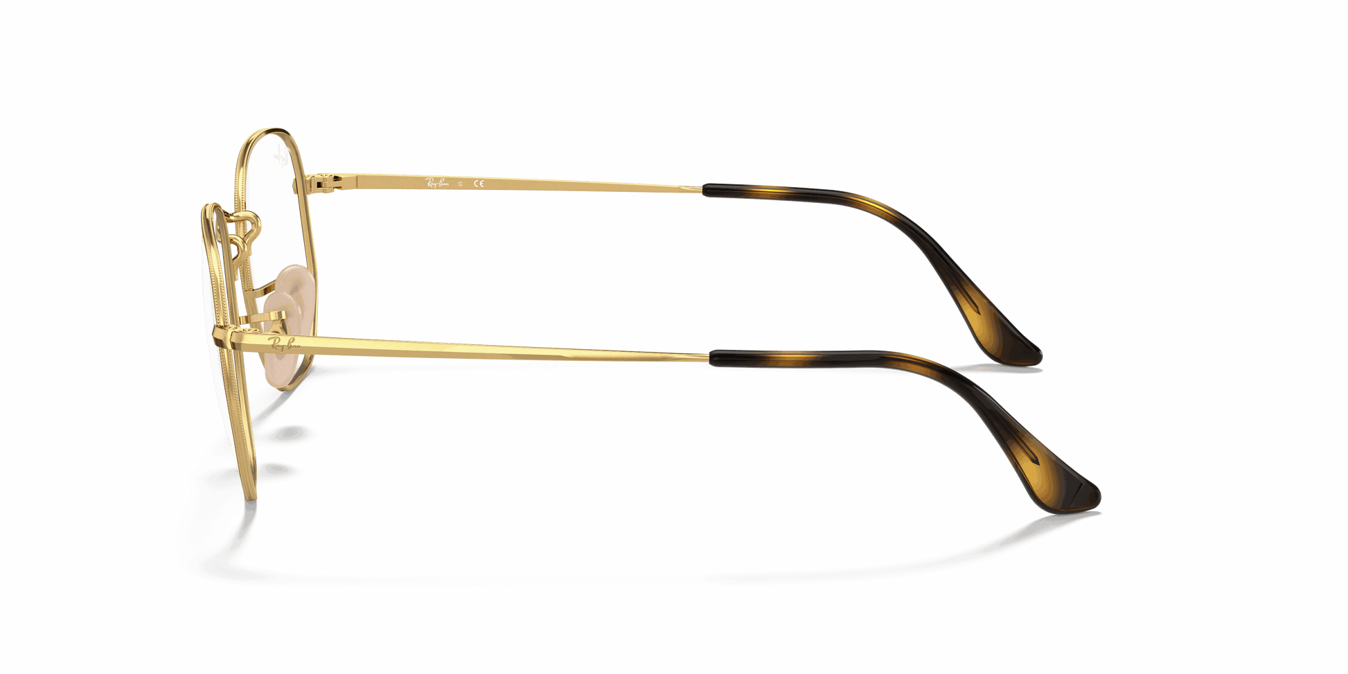 [Clear Lenses, Polished Havana On Gold Frame]