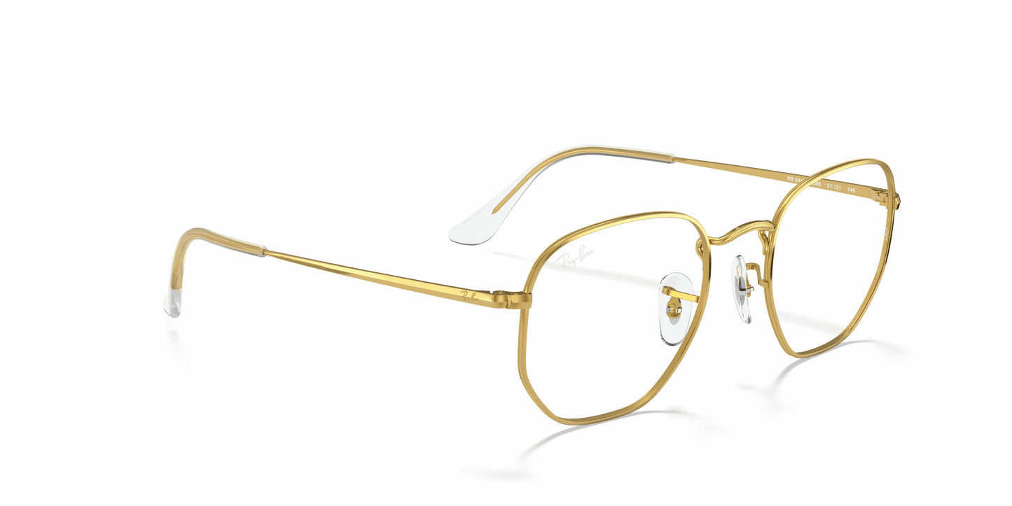 [Clear Lenses, Polished Gold Frame]