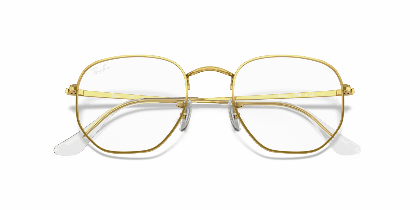[Clear Lenses, Polished Gold Frame]
