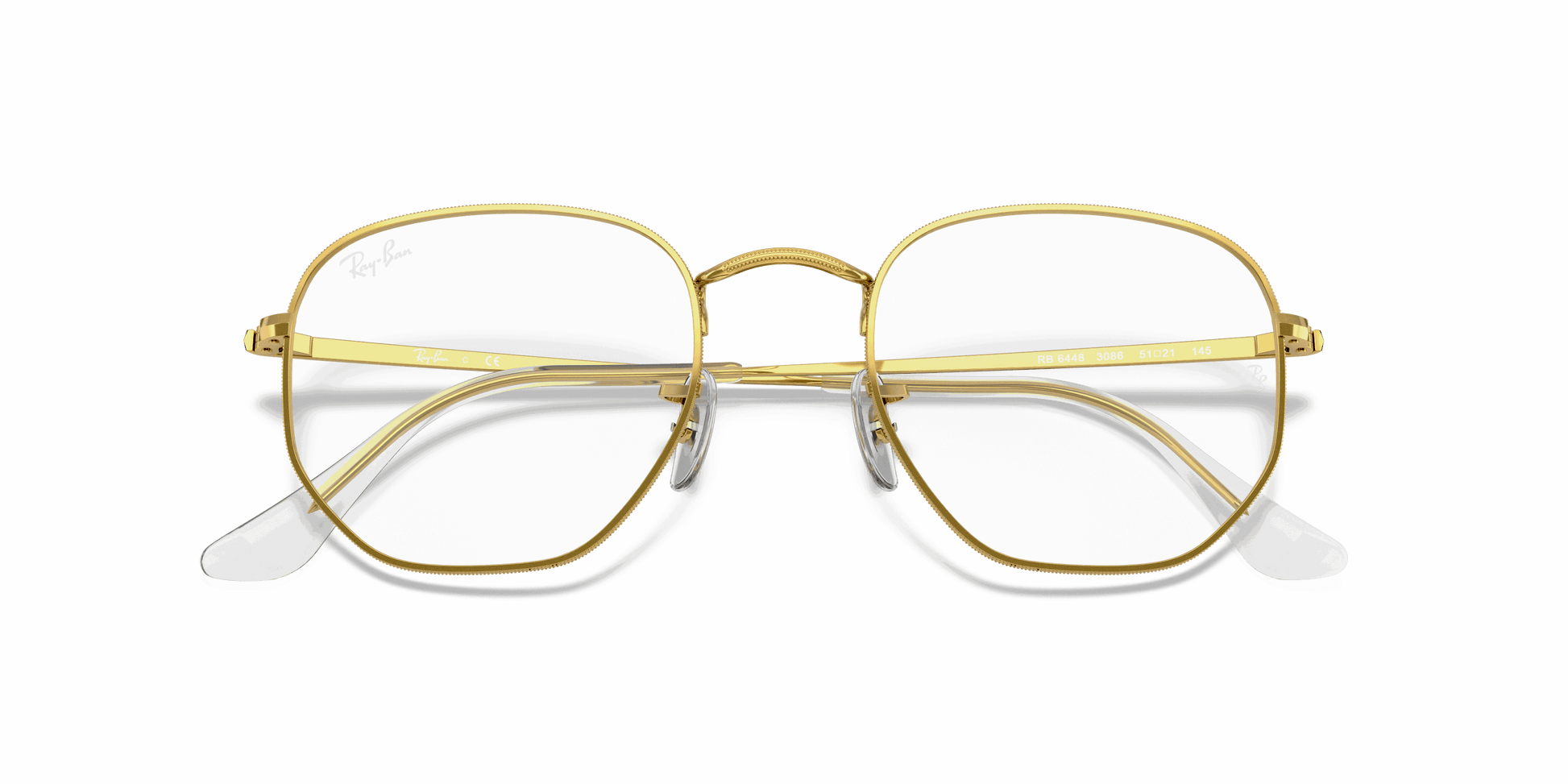 [Clear Lenses, Polished Gold Frame]