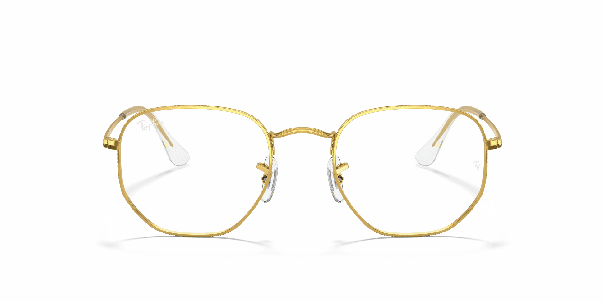 [Clear Lenses, Polished Gold Frame]