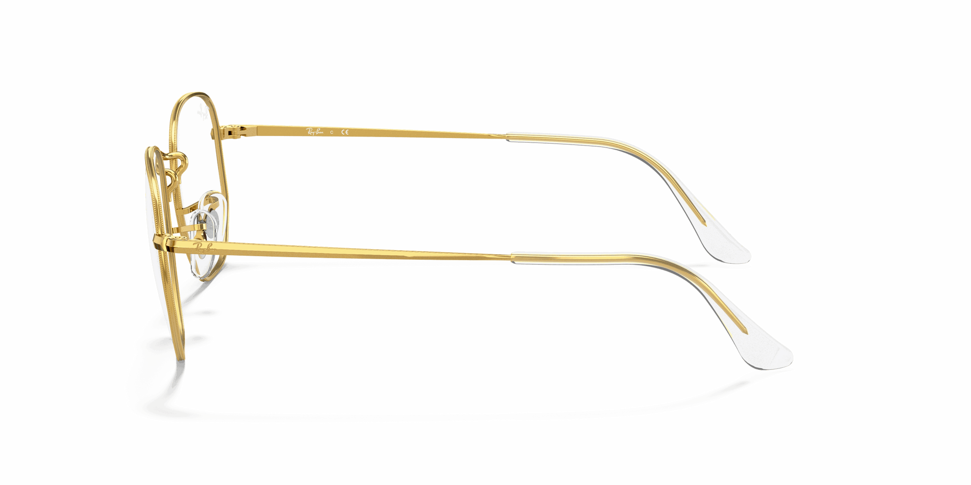 [Clear Lenses, Polished Gold Frame]