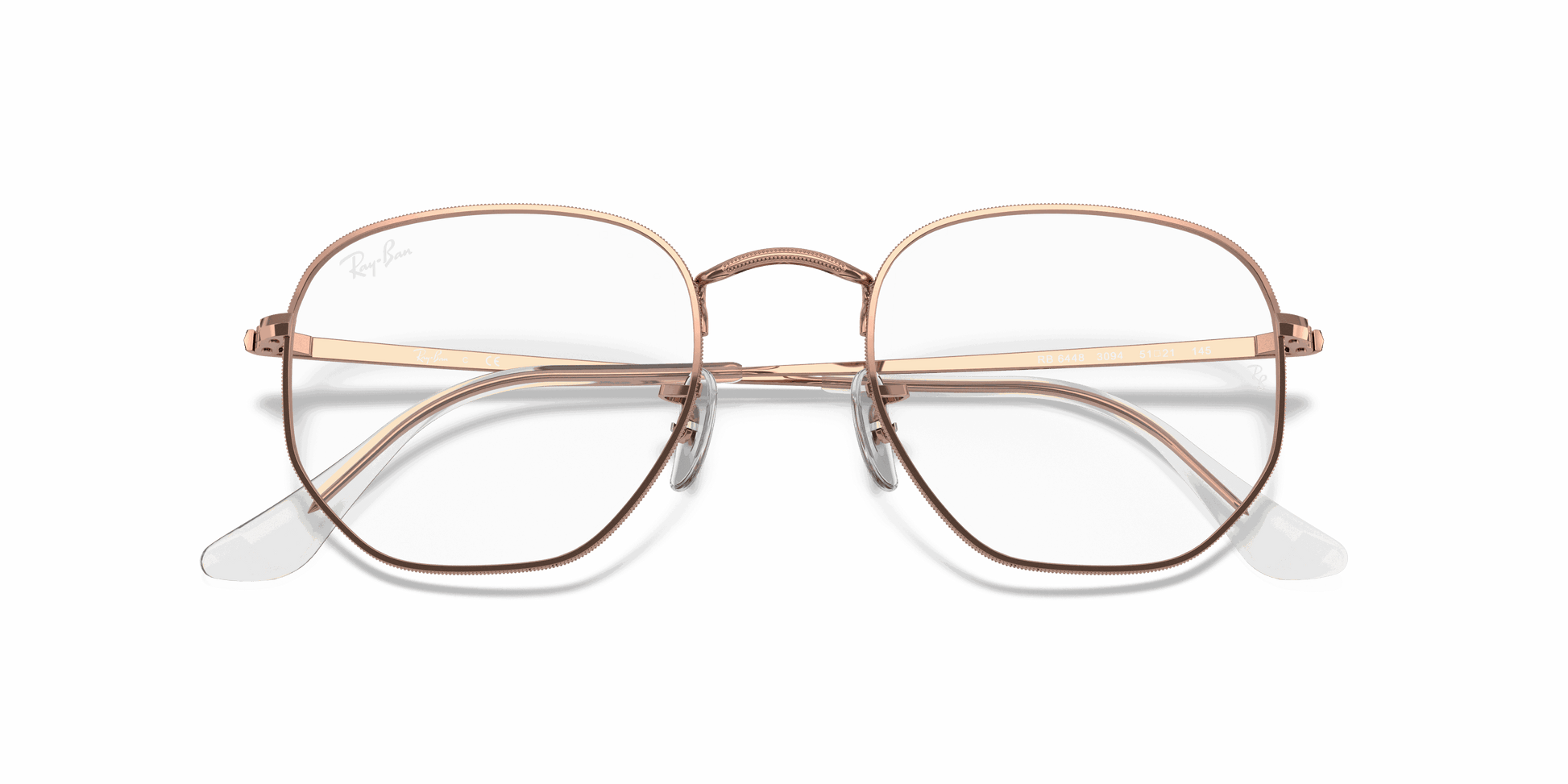 [Clear Lenses, Polished Rose Gold Frame]