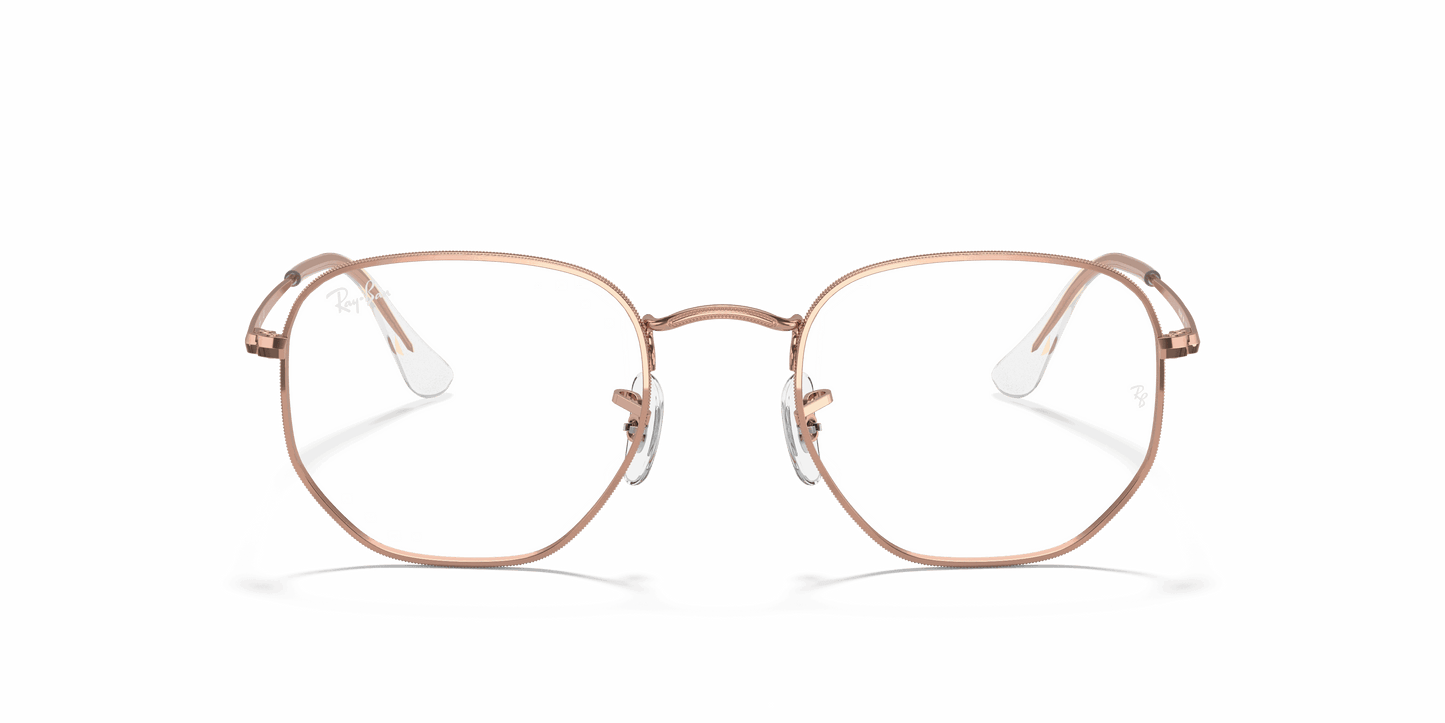 [Clear Lenses, Polished Rose Gold Frame]