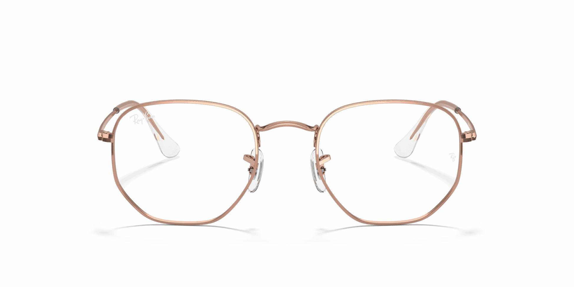 [Clear Lenses, Polished Rose Gold Frame]