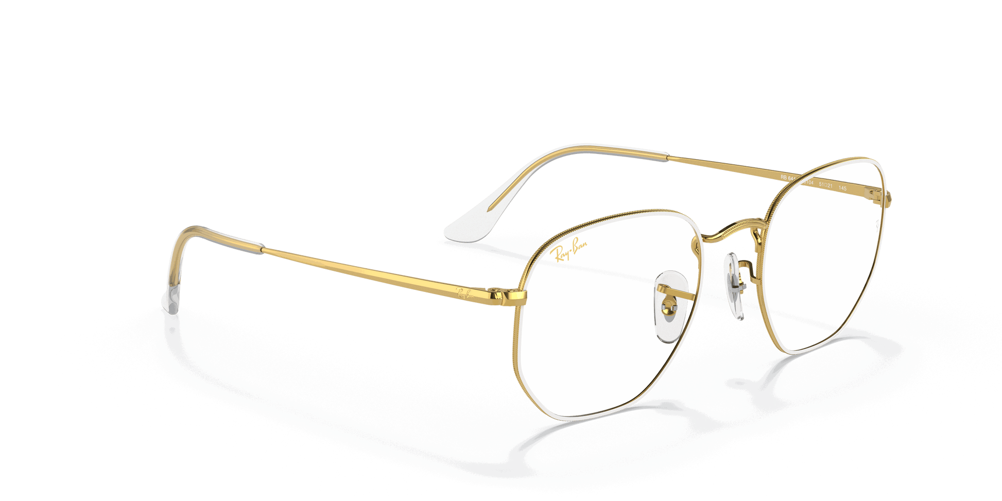 [Clear Lenses, Polished White Frame]