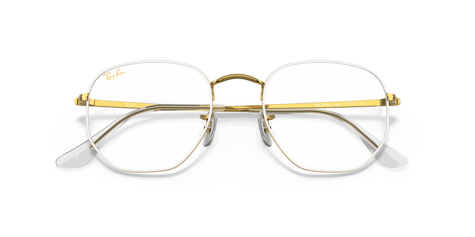 [Clear Lenses, Polished White Frame]