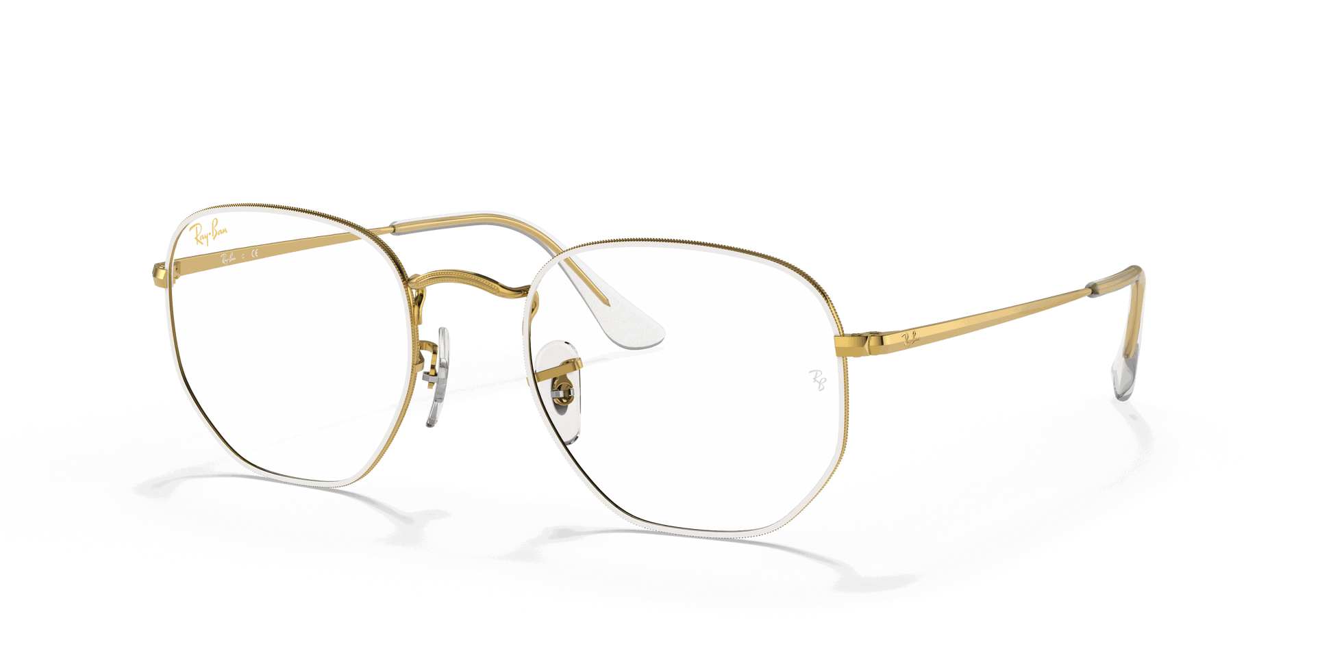 [Clear Lenses, Polished White Frame]