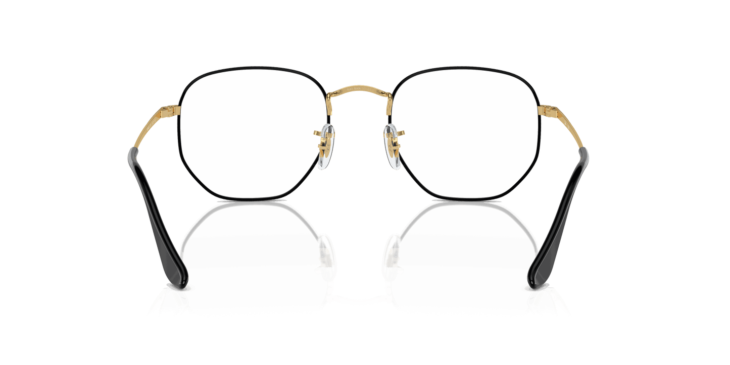 [Clear Lenses, Polished Black On Gold Frame]