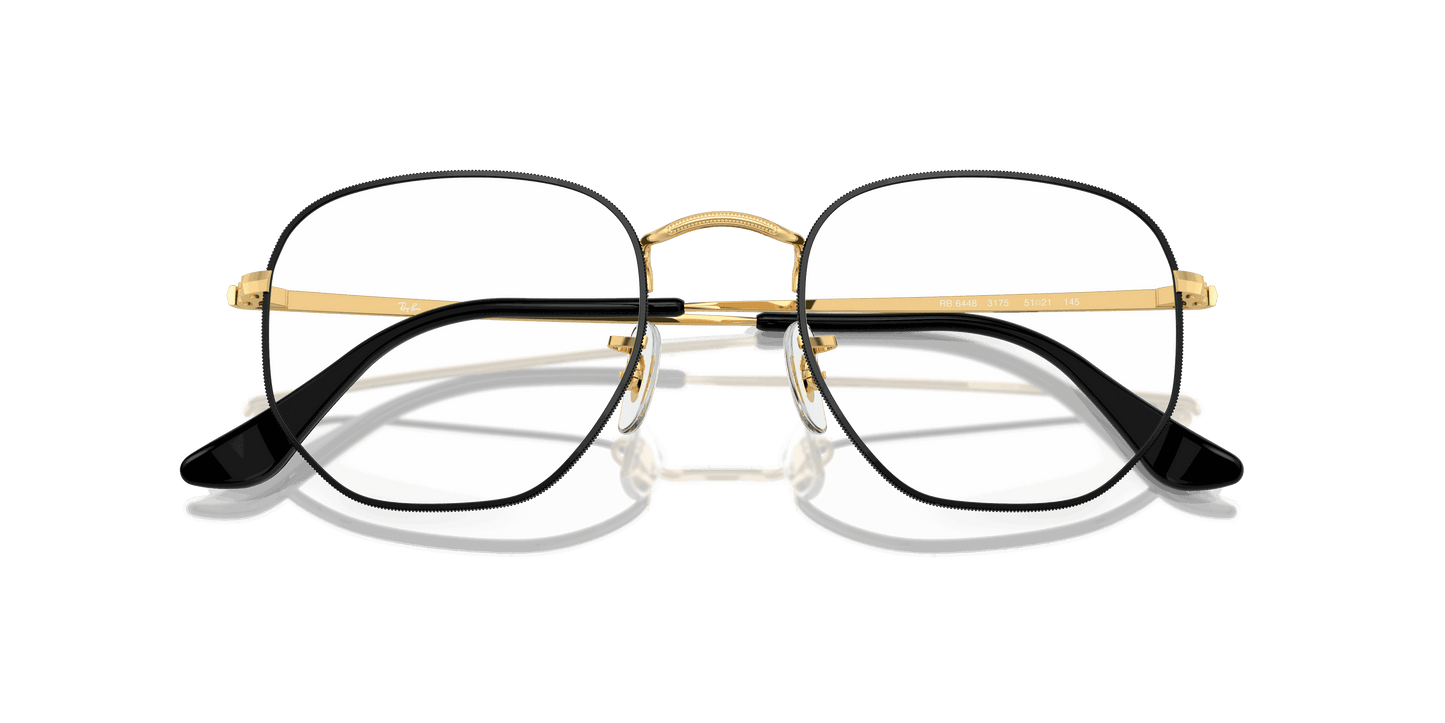 [Clear Lenses, Polished Black On Gold Frame]