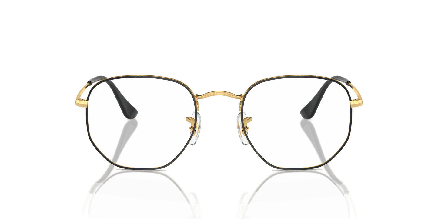 [Clear Lenses, Polished Black On Gold Frame]