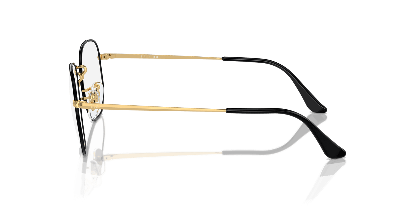 [Clear Lenses, Polished Black On Gold Frame]
