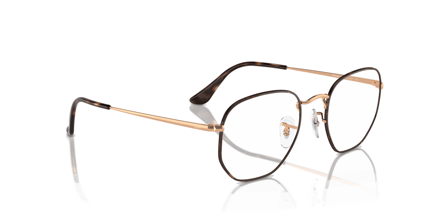 [Clear Lenses, Polished Havana On Rose Gold Frame]