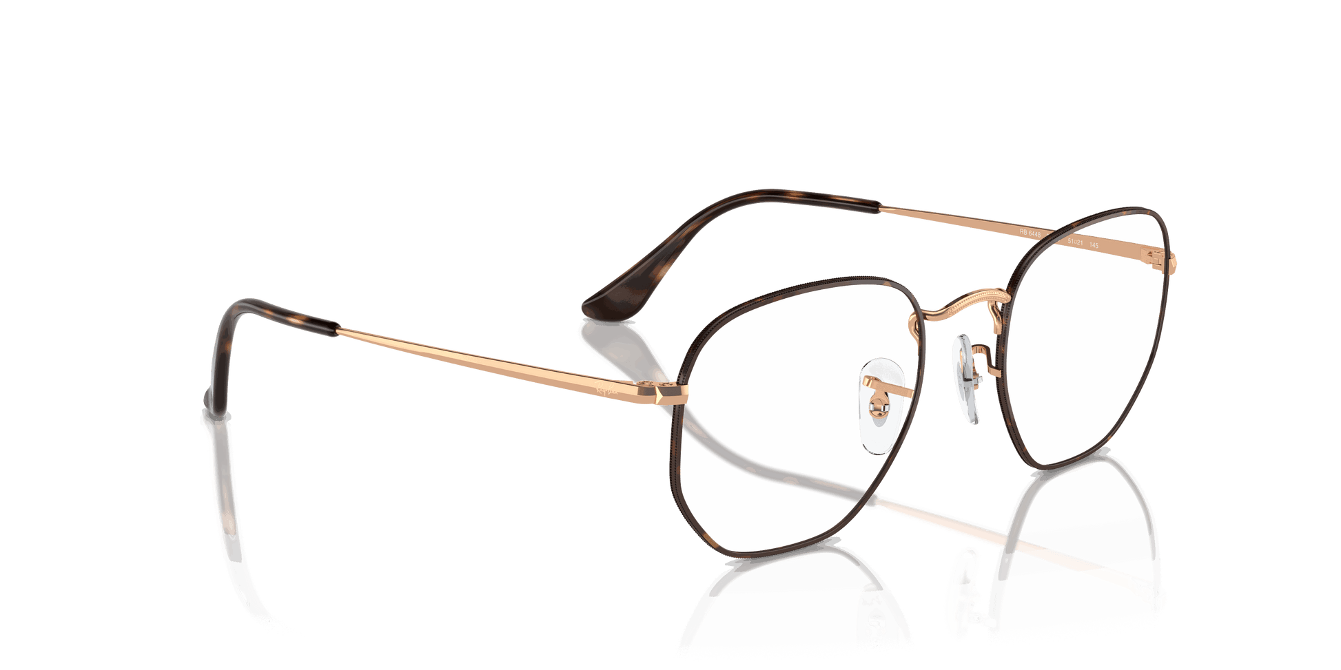 [Clear Lenses, Polished Havana On Rose Gold Frame]