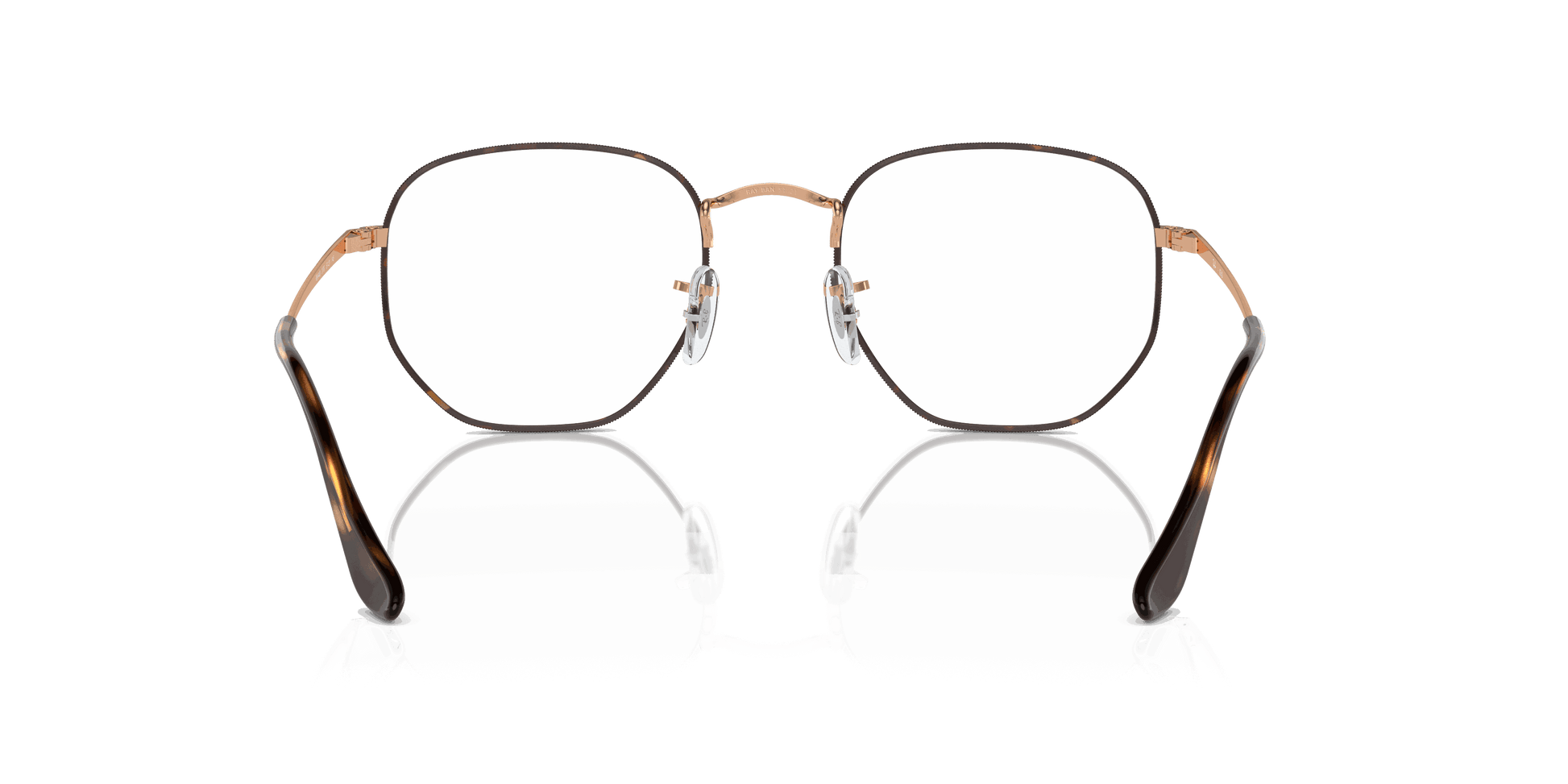 [Clear Lenses, Polished Havana On Rose Gold Frame]