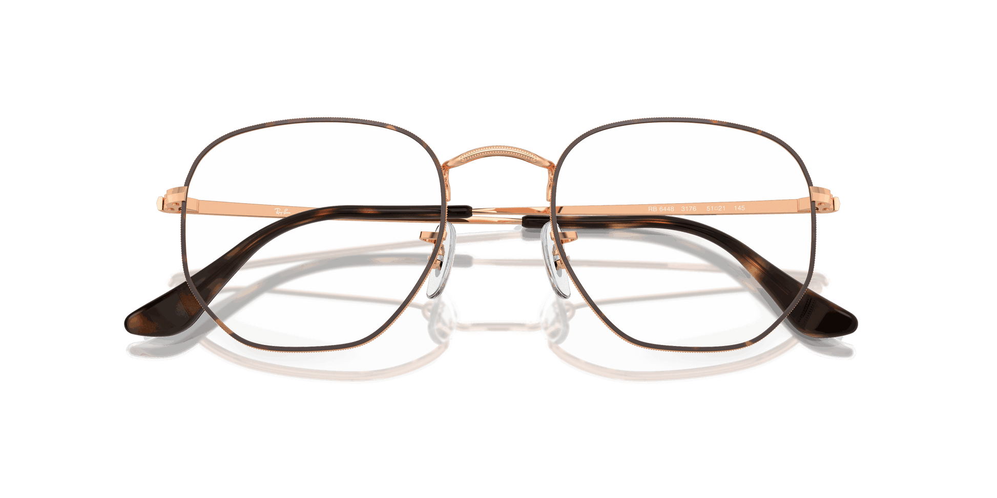 [Clear Lenses, Polished Havana On Rose Gold Frame]