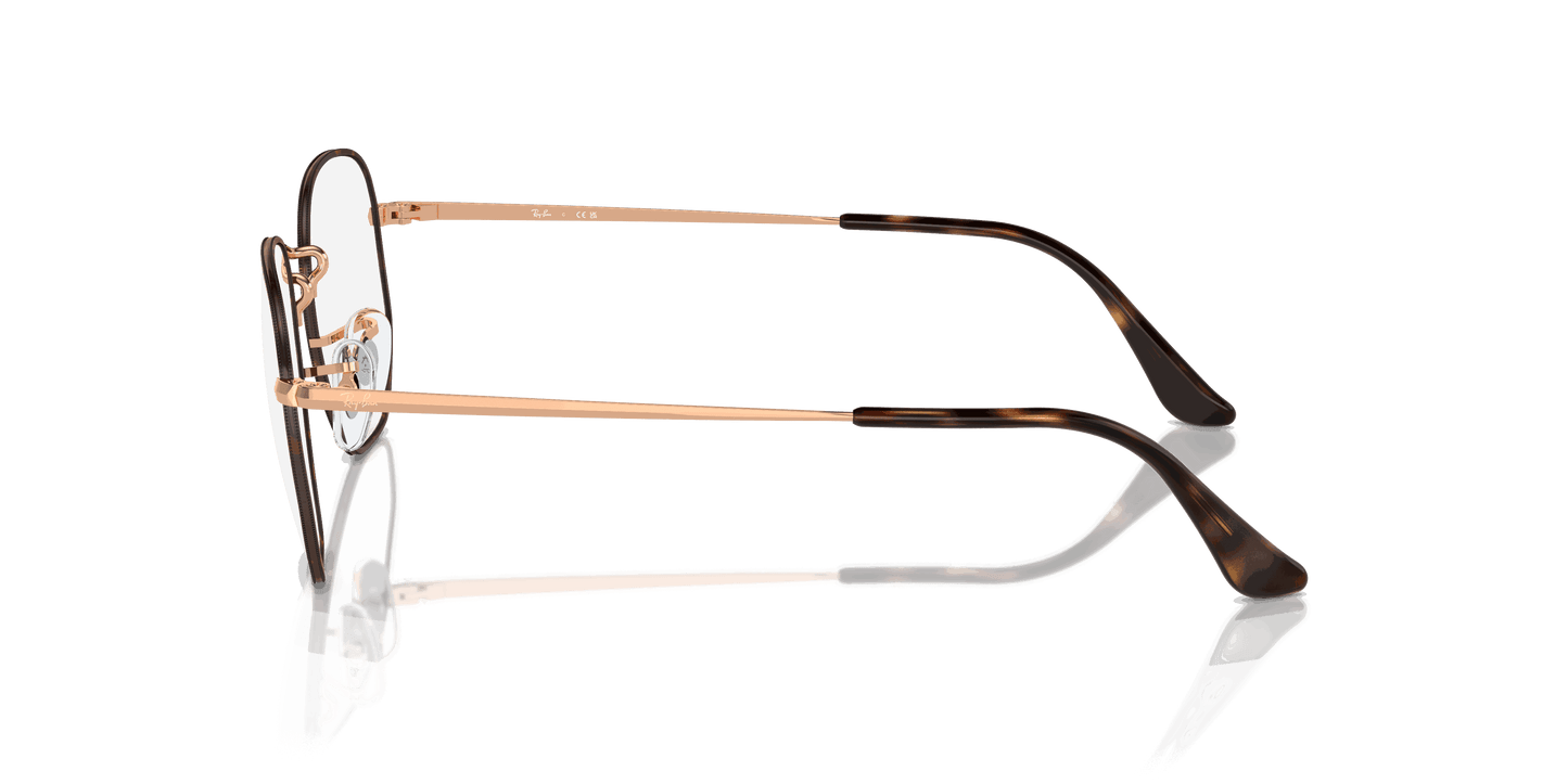 [Clear Lenses, Polished Havana On Rose Gold Frame]